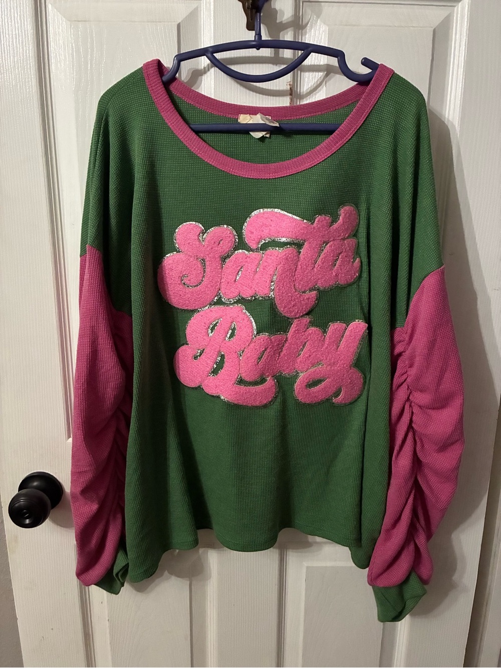 BiBi Women’s XL 'Santa Baby' Christmas Shirt